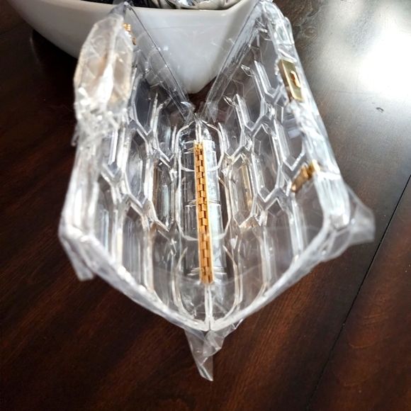 Mini Transparent Handbag Women's Clutch Purch Honeycomb Acrylic Evening … - Picture 4 of 6